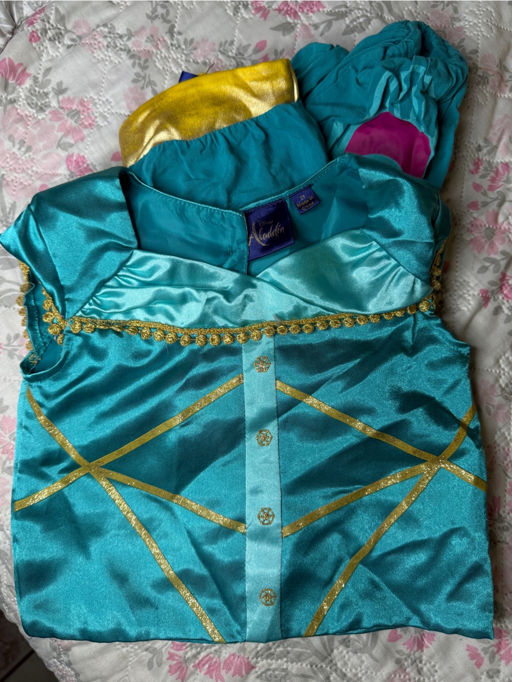 Disney Teal and Gold Girls' Aladdin Princess Costume